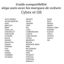 CYBEX Siège Auto Groupe 0+/1 Standard Sirona ZI I-Size Deep Black (base Intégrée) 15 CYBEX Siège Auto Groupe 0+/1 Standard Sirona ZI I-Size Deep Black (base Intégrée) -Sorties et bagagerie boutique 5Bgb5D guide compatibilite siege auto avec les marques de voiture