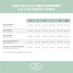 Je Porte Mon Bébé / Love Radius Sweat Du Parent Pour Porte Bébé Noir (taille XS) -Sorties et bagagerie boutique 5Blove radius5D guide des tailles sweat du parent