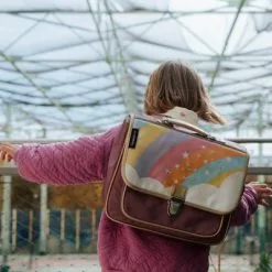 CARAMEL & CIE Cartable A4 Maternelle Arc-en-ciel étoilé -Sorties et bagagerie boutique cartable a4 maternelle arc en ciel etoile 3