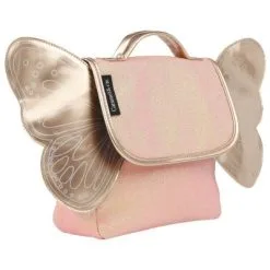 CARAMEL & CIE Cartable Maternelle Pailleté Papillon Corail -Sorties et bagagerie boutique cartable maternelle paillete papillon corail 3