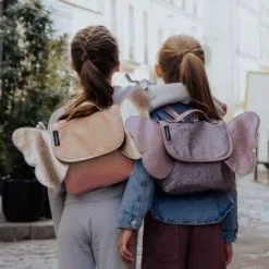 CARAMEL & CIE Cartable Maternelle Pailleté Papillon Corail -Sorties et bagagerie boutique cartable maternelle paillete papillon corail 5