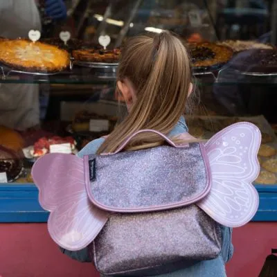 CARAMEL & CIE Cartable Maternelle Pailleté Papillon Violet 7 CARAMEL & CIE Cartable Maternelle Pailleté Papillon Violet – Image 5