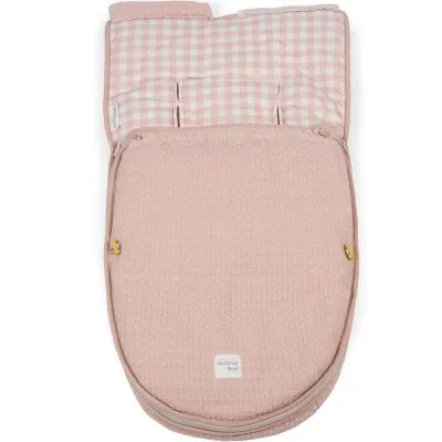 Walking Mum Chancelière Pour Nacelle & Siège Auto Gr 0 Hiver Vichy Rose (0-24 Mois) 4 Walking Mum Chancelière Pour Nacelle & Siège Auto Gr 0 Hiver Vichy Rose (0-24 Mois) – Image 2