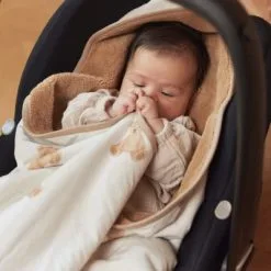 Jollein Couverture Nomade Enveloppante Teddy Bear -Sorties et bagagerie boutique couverture nomade enveloppante teddy bear 10