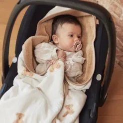 Jollein Couverture Nomade Enveloppante Teddy Bear -Sorties et bagagerie boutique couverture nomade enveloppante teddy bear 12