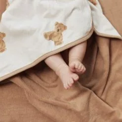 Jollein Couverture Nomade Enveloppante Teddy Bear -Sorties et bagagerie boutique couverture nomade enveloppante teddy bear 7