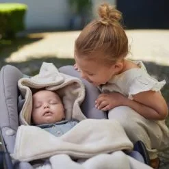 Jollein Nid D'ange Passe Sangle Basic Knit Stone Nougat -Sorties et bagagerie boutique nid d ange passe sangle basic knit stone nougat 6