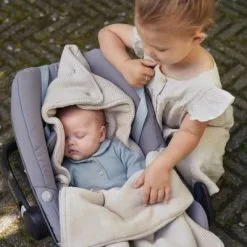 Jollein Nid D'ange Passe Sangle Basic Knit Stone Nougat -Sorties et bagagerie boutique nid d ange passe sangle basic knit stone nougat 7