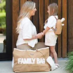 Childhome Sac à Anses Family Bag Effet Suédine -Sorties et bagagerie boutique sac a anses family bag effet suedine 10