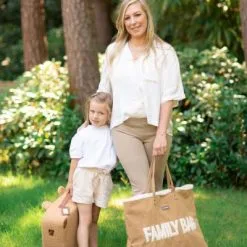 Childhome Sac à Anses Family Bag Effet Suédine -Sorties et bagagerie boutique sac a anses family bag effet suedine 7