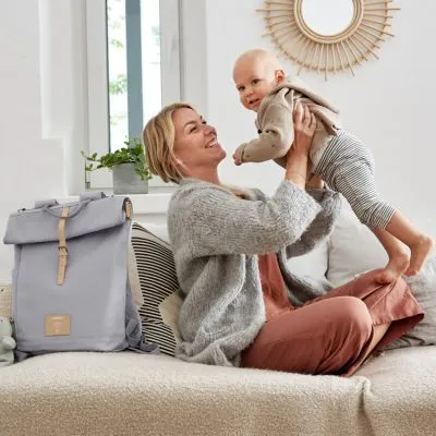 LÄSSIG Sac à Dos à Langer En Polyester Recyclé Gris Rolltop Green Label 12 LÄSSIG Sac à Dos à Langer En Polyester Recyclé Gris Rolltop Green Label – Image 10