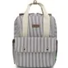 BABYMEL Sac à Dos à Langer Georgi Eco Rayures Blanc Et Marine -Sorties et bagagerie boutique sac a dos a langer georgi eco rayures blanc et marine