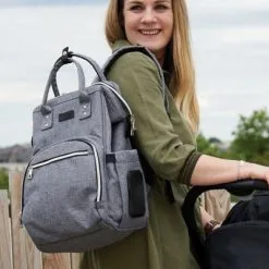 Tinéo Sac à Dos à Langer Gris 21 Tinéo Sac à Dos à Langer Gris -Sorties et bagagerie boutique sac a dos a langer gris 7