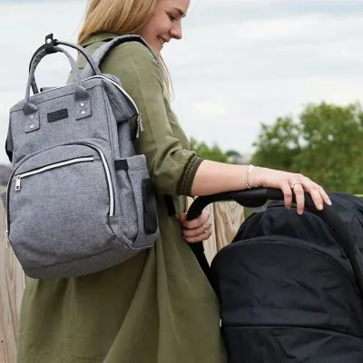 Tinéo Sac à Dos à Langer Gris 10 Tinéo Sac à Dos à Langer Gris – Image 8