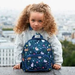 CARAMEL & CIE Sac à Dos Bébé Lapin Bleu -Sorties et bagagerie boutique sac a dos bebe lapin bleu 4