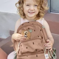 LÄSSIG Sac à Dos Happy Prints Caramel -Sorties et bagagerie boutique sac a dos happy prints caramel 4