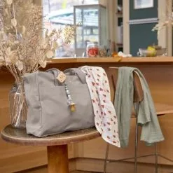 LÄSSIG Sac à Langer à Anses En Coton Bio Green Label Taupe -Sorties et bagagerie boutique sac a langer a anses en coton bio green label taupe 8