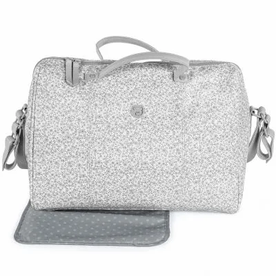Pasito A Pasito Sac à Langer à Anses Flower Mellow Gris 5 Pasito A Pasito Sac à Langer à Anses Flower Mellow Gris – Image 3