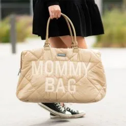 Childhome Sac à Langer à Anses Mommy Bag Matelassé Beige -Sorties et bagagerie boutique sac a langer a anses mommy bag matelasse beige 10