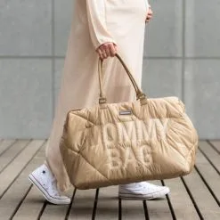 Childhome Sac à Langer à Anses Mommy Bag Matelassé Beige -Sorties et bagagerie boutique sac a langer a anses mommy bag matelasse beige 11