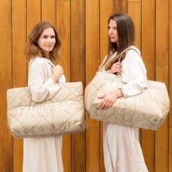 Childhome Sac à Langer à Anses Mommy Bag Matelassé Beige -Sorties et bagagerie boutique sac a langer a anses mommy bag matelasse beige 12