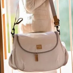 Walking Mum Sac à Langer à Bandoulière Baby Nature Sable -Sorties et bagagerie boutique sac a langer a bandouliere baby nature sable 12