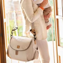 Walking Mum Sac à Langer à Bandoulière Baby Nature Sable -Sorties et bagagerie boutique sac a langer a bandouliere baby nature sable 13