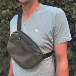 Tinéo Sac à Langer Banane Kaki Waterproof -Sorties et bagagerie boutique sac a langer banane kaki waterproof 5