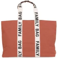 Childhome Sac à Langer Family Bag Signature Canvas Terracotta