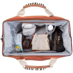 Childhome Sac à Langer Mommy Bag Signature Canvas Terracotta 11 Childhome Sac à Langer Mommy Bag Signature Canvas Terracotta -Sorties et bagagerie boutique sac a langer mommy bag signature canvas terracotta 4