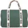 Childhome Sac à Langer Mommy Bag Signature Canvas Vert -Sorties et bagagerie boutique sac a langer mommy bag signature canvas vert
