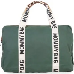 Childhome Sac à Langer Mommy Bag Signature Canvas Vert