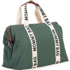 Childhome Sac à Langer Mommy Bag Signature Canvas Vert -Sorties et bagagerie boutique sac a langer mommy bag signature canvas vert 3