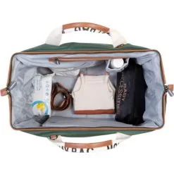Childhome Sac à Langer Mommy Bag Signature Canvas Vert -Sorties et bagagerie boutique sac a langer mommy bag signature canvas vert 4