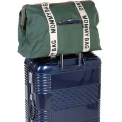Childhome Sac à Langer Mommy Bag Signature Canvas Vert -Sorties et bagagerie boutique sac a langer mommy bag signature canvas vert 5
