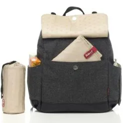 BABYMEL Sac à Langer Robyn Convertible En Sac à Dos Tweed Gris -Sorties et bagagerie boutique sac a langer robyn convertible en sac a dos tweed gris 9