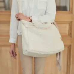 Jollein Sac à Langer Teddy Cream White 14 Jollein Sac à Langer Teddy Cream White -Sorties et bagagerie boutique sac a langer teddy cream white 5