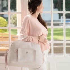 Pasito A Pasito Sac à Langer Together Vichy Rose Et Blanc -Sorties et bagagerie boutique sac a langer together vichy rose et blanc 10