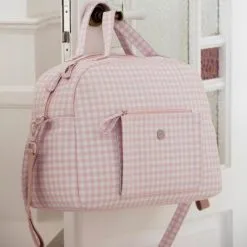 Pasito A Pasito Sac à Langer Together Vichy Rose Et Blanc -Sorties et bagagerie boutique sac a langer together vichy rose et blanc 12