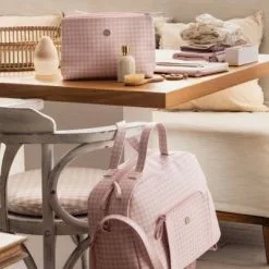 Pasito A Pasito Sac à Langer Together Vichy Rose Et Blanc -Sorties et bagagerie boutique sac a langer together vichy rose et blanc 14