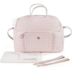 Pasito A Pasito Sac à Langer Together Vichy Rose Et Blanc