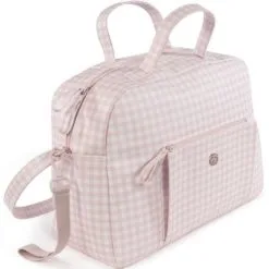 Pasito A Pasito Sac à Langer Together Vichy Rose Et Blanc -Sorties et bagagerie boutique sac a langer together vichy rose et blanc 4