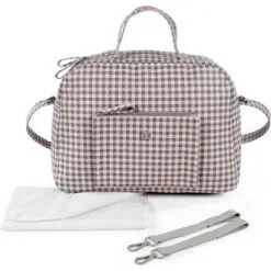 Pasito A Pasito Sac à Langer Together Vichy Rose Et Gris