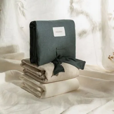 Nobodinoz Tapis à Langer Waterproof Lin Français Green Blue 5 Nobodinoz Tapis à Langer Waterproof Lin Français Green Blue – Image 3