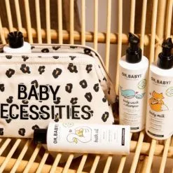 Childhome Trousse De Toilette Baby Necessities Canvas Léopard -Sorties et bagagerie boutique trousse de toilette baby necessities canvas leopard 4
