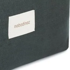 Nobodinoz Trousse De Toilette Lin Français Green Blue -Sorties et bagagerie boutique trousse de toilette lin francais green blue 2