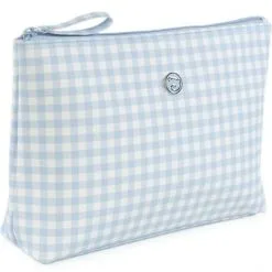 Pasito A Pasito Trousse De Toilette Together Vichy Bleu Et Blanc -Sorties et bagagerie boutique trousse de toilette together vichy bleu et blanc 3