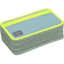 LÄSSIG Trousse Triple Spacy Unique Bleu Et Jaune Fluo