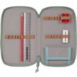 LÄSSIG Trousse Triple Spacy Unique Bleu Et Jaune Fluo -Sorties et bagagerie boutique trousse triple spacy unique bleu et jaune fluo 4