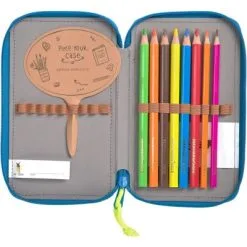 LÄSSIG Trousse Triple Spacy Unique Bleue -Sorties et bagagerie boutique trousse triple spacy unique bleue 3